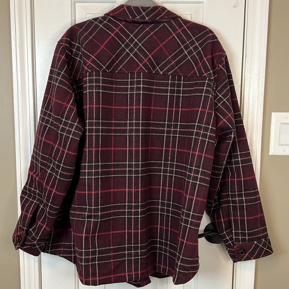 New Torrid Women’s Size 1X Winetasting Color Cozy Double Knit Shacket - Picture 3 of 7